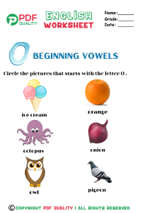 Beginning Vowels o